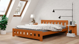 Postel Mirek 140/200 cm - olše - masiv smrk 3,5 cm