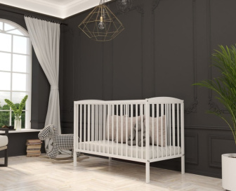 Postýlka masiv borovice 120/60 cm Alenka bílá