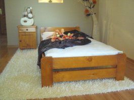 Postel masiv Evropa olše 90 x 200 cm+matrace MEDICAL +rošt