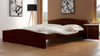 Postel Comfort 180/200 cm - ořech - masiv smrk 3,5 cm