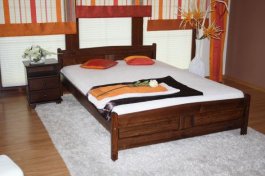 Postel Jolana 120 x 200 cm masiv barva ořech