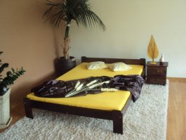 Postel Anetka ořech 120x200 + zdravotní matrace Medical T25 + rošt