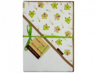 Bambusová osuška s kapucí 100x100 cm bílá