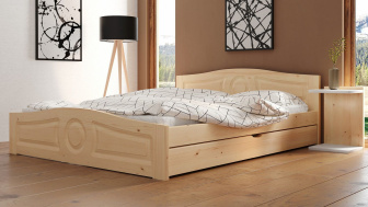 Postel Comfort 180/200 cm + šuplík - masiv smrk 3,5 cm
