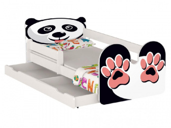 Postel Panda 180/80 cm + matrace + šuplík