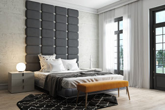 Čalúnený nástenný panel Classic plus 30/30/3 cm - svetlo ružová