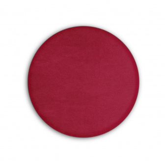 Čalouněný nástěnný panel kolo - průměr 40 cm, výška 5 cm - rubínová