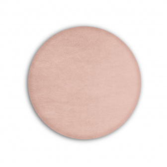 Čalouněný nástěnný panel kolo - průměr 30 cm, výška 5 cm - světle růžová