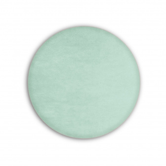 Čalouněný nástěnný panel kolo - průměr 50 cm, výška 5 cm - mátová