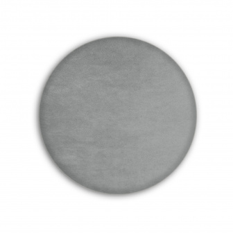 Čalouněný nástěnný panel kolo - průměr 20 cm, výška 5 cm - šedá