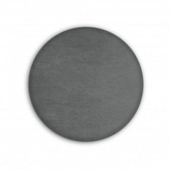 Čalouněný nástěnný panel kolo - průměr 20 cm, výška 3 cm - tmavě šedá