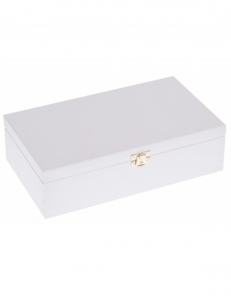 Krabička dřevěná 28x16x8 cm - bílá