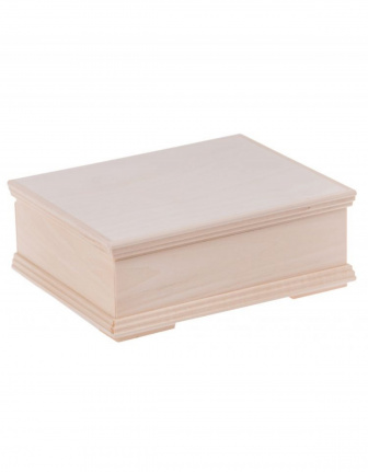 Krabička dřevěná 12,5x16,8x5,5 cm