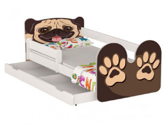 Postel Pejsek 160/80 cm + matrace + šuplík