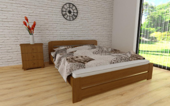 Posteľ masív Petra 180 x 200 cm - DUB + matrac Medical + rošt ZADARMO