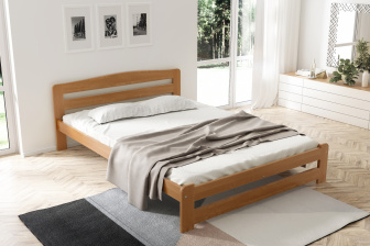 Postel Petra 80x200 cm masiv borovice - olše