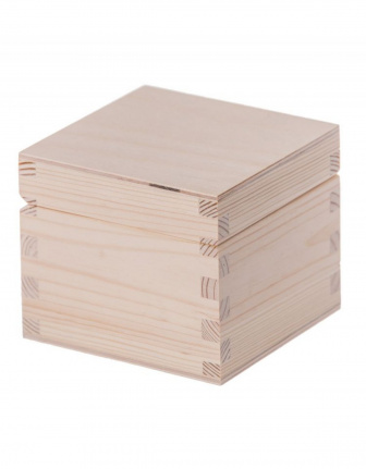 Krabička dřevěná na čaj 10x10x7,5cm