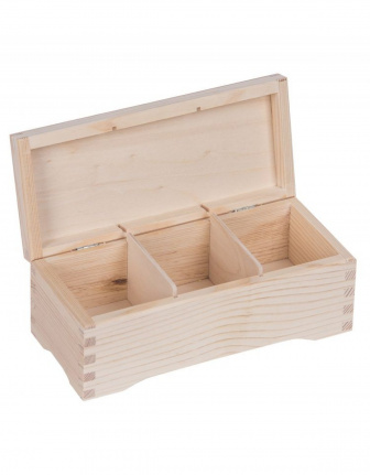 Krabička dřevěná na čaj 10,3x22,1x7,6 cm