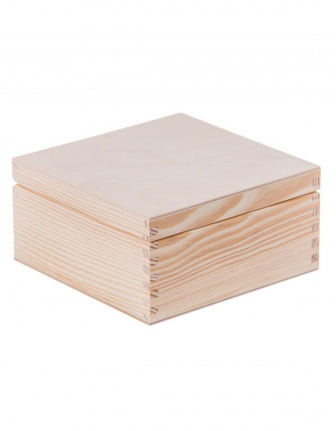 Krabička drevená  na čaj 16,5x16,5x8 cm