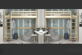 Jednolůžková patrová postel Anika s roštem ZDARMA