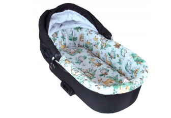Obojstranné polstrovanie do korbičky + matrac - lesné zvieratká