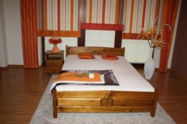 Postel Jolana 140 x 200 cm barva dub + matrace Vitality