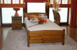 Postel Jolana 90 x 200 cm barva dub + matrace Relax