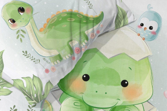 Detské obliečky do postieľky 100/135 cm - dino