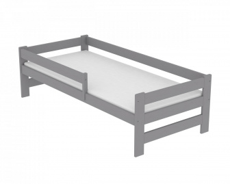 Posteľ KÚBA z masívu borovice 180x80 cm - SIVÁ + rošt ZADARMO