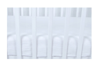 Mušelínové prestieradlo s gumkou 60x120 cm - biela