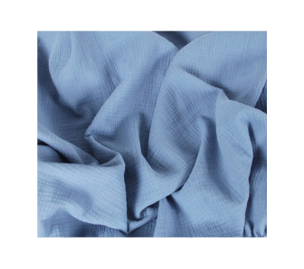 Mušelínové prestieradlo s gumkou 60x120 cm - modrá