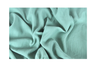 Mušelínové prestieradlo s gumkou 60x120 cm - zelená