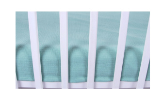 Mušelínové prestieradlo s gumkou 60x120 cm - zelená