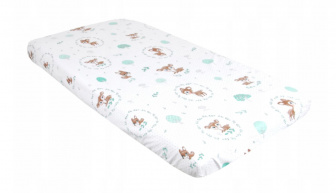 Prostěradlo bavlněné s gumkou 120/60 cm - srnka