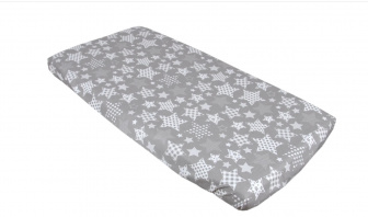 Plachta bavlnená s gumka 120/60 cm - veĺké hviezdy