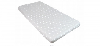 Prostěradlo bavlněné s gumkou 120/60 cm - šedé hvězdy