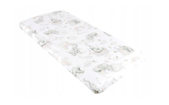 Plachta bavlnená s gumka 120/60 cm - sloník béžová