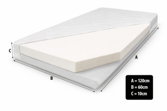 Matrace molitanová 120x60x10 cm