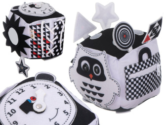 Edukační sensorická kontrastní kostka