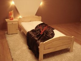 Postel Roxana 90 x 200 cm borovice + matrace Vitality