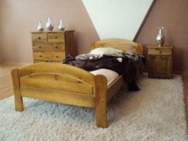 Postel Roxana 90 x 200 cm barva dub + matrace Relax