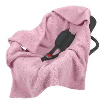 Zavinovacia deka do autosedačky - ružová