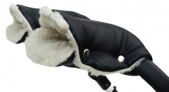 Rukavice na madla kočárků černý