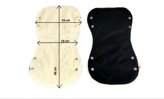 Rukavice na madlo kočíkov ovčia vlna - grey flex