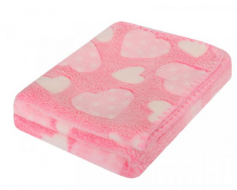 Dětská deka Coral 3D - 80/90 cm růžová