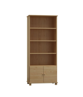Policový regál - knihovna z masivu borovice 100 80/190/42 cm