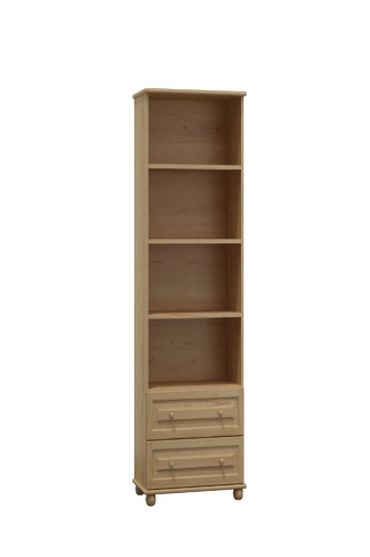 Policový regál - vitrína z masívu borovice 69 42/190/42 cm