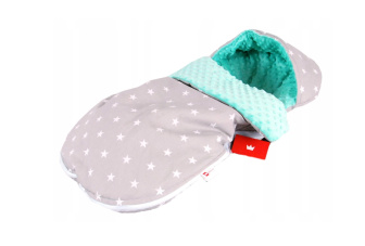 Fusak minky šedá hvězda + tyrkysová