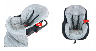 Fusak minky šedá hvězda + tyrkysová