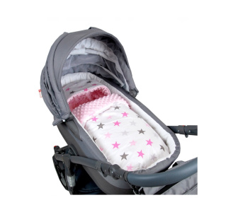 Fusak minky šedá hvězda + tyrkysová